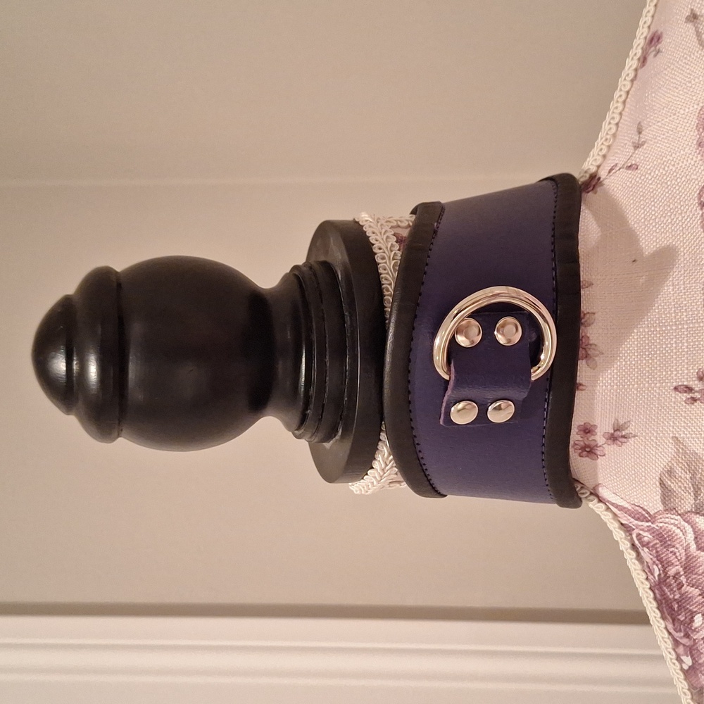 The Stockroom Purple Leather Choker